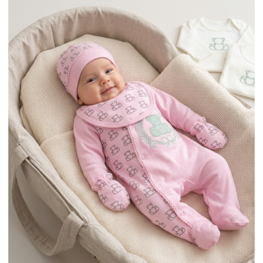 Sortie Clinique Bébé Rose Ours | Chic & Doux | Babymam