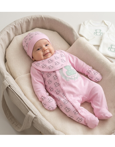 Sortie Clinique Bébé Rose Ours | Chic & Doux | Babymam