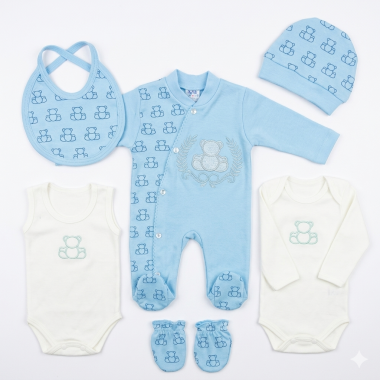 bebe maman sortie clinique ours bleu nouveau ne baby mam