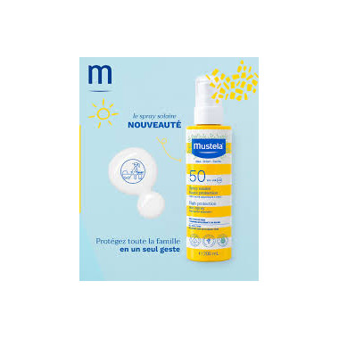 Mustela Spray Solaire SPF50+ 200ml | Protection Bébé | Babymam