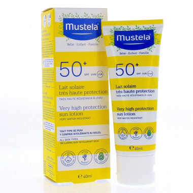 bebe maman mustela lait solaire 40ML SPF 50+ ecran protection baby mam