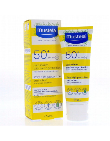 bebe maman mustela lait solaire 40ML SPF 50+ ecran protection baby mam