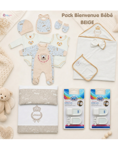 Pack Bienvenue Bébé Prince Beige | Set Complet | Babymam