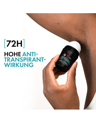 Vichy Déodorant Homme 72h Anti-Transpirant | Protection Anti-Traces
