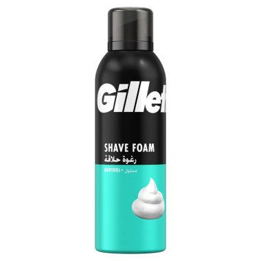 Gillette Mousse à Raser Menthol 200ml | Fraîcheur et Rasage Précis