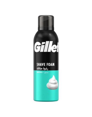Gillette Mousse à Raser Menthol 200ml | Fraîcheur et Rasage Précis