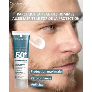 Dermacare Photosun Men SPF50+ 50ml | Haute Protection Solaire Homme