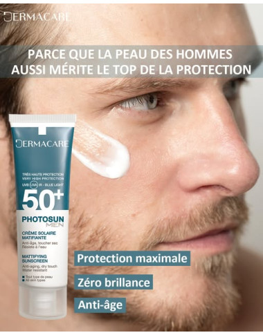 Dermacare Photosun Men SPF50+ 50ml | Haute Protection Solaire Homme