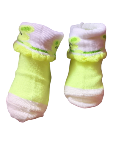 Chaussettes Bébé Nouveau-Né Jaune en Tunisie – Coton Doux 0-3 Mois