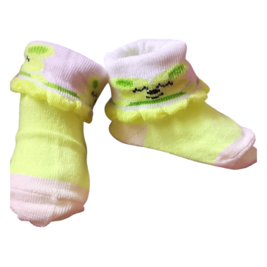 Chaussettes Bébé Nouveau-Né Jaune en Tunisie – Coton Doux 0-3 Mois
