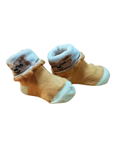 Chaussettes Bébé Nouveau-Né Beige en Tunisie – Coton Doux 0-3 Mois