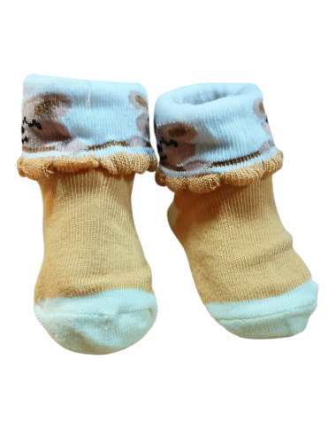 Chaussettes Bébé Nouveau-Né Beige en Tunisie – Coton Doux 0-3 Mois
