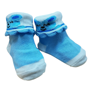 Chaussettes Bébé Nouveau-Né Bleu en Tunisie – Coton Doux 0-3 Mois