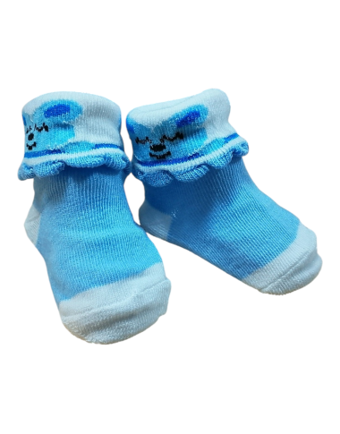 Chaussettes Bébé Nouveau-Né Bleu en Tunisie – Coton Doux 0-3 Mois