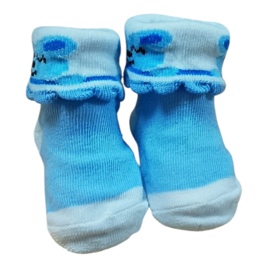 Chaussettes Bébé Nouveau-Né Bleu en Tunisie – Coton Doux 0-3 Mois