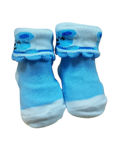 Chaussettes Bébé Nouveau-Né Bleu en Tunisie – Coton Doux 0-3 Mois