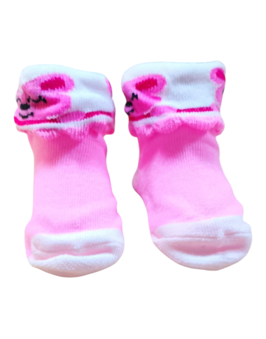 Chaussettes Bébé Nouveau-Né Rose en Tunisie – Coton Doux 0-3 Mois