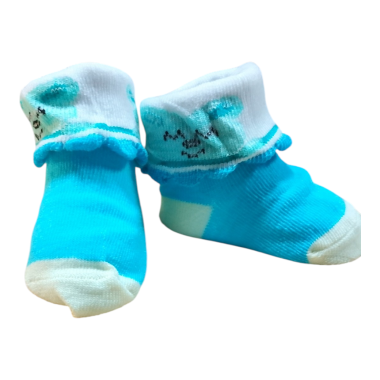 Chaussettes Bébé Nouveau-Né Bleu Ciel en Tunisie – Coton Doux 0-3 Mois