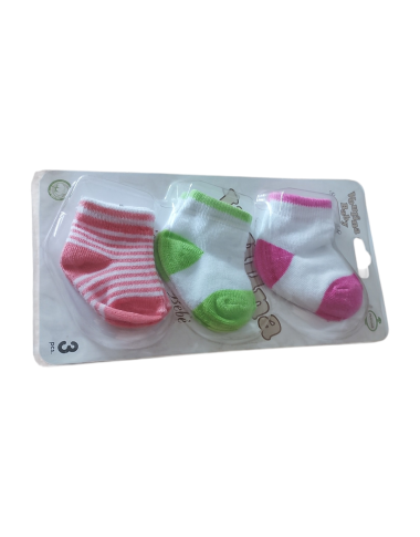 Lot 3 Paires de Chaussettes Bébé Voulina Baby en Tunisie – Douces et Colorées