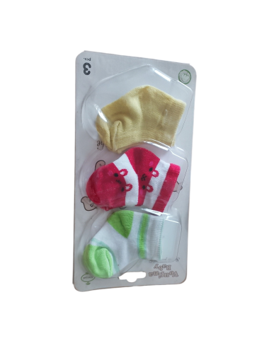 Lot 3 Paires de Chaussettes Bébé Voulina Baby en Tunisie – Douces et Colorées