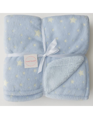 Couverture bébé NAF NAF Estrellas Bleu 80×110 cm – Douce et moelleuse Tunisie