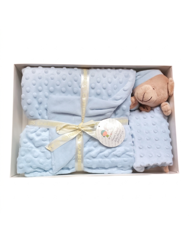 Couverture Bébé + Doudou Gamberritos Bleu – Ensemble Doux en Tunisie