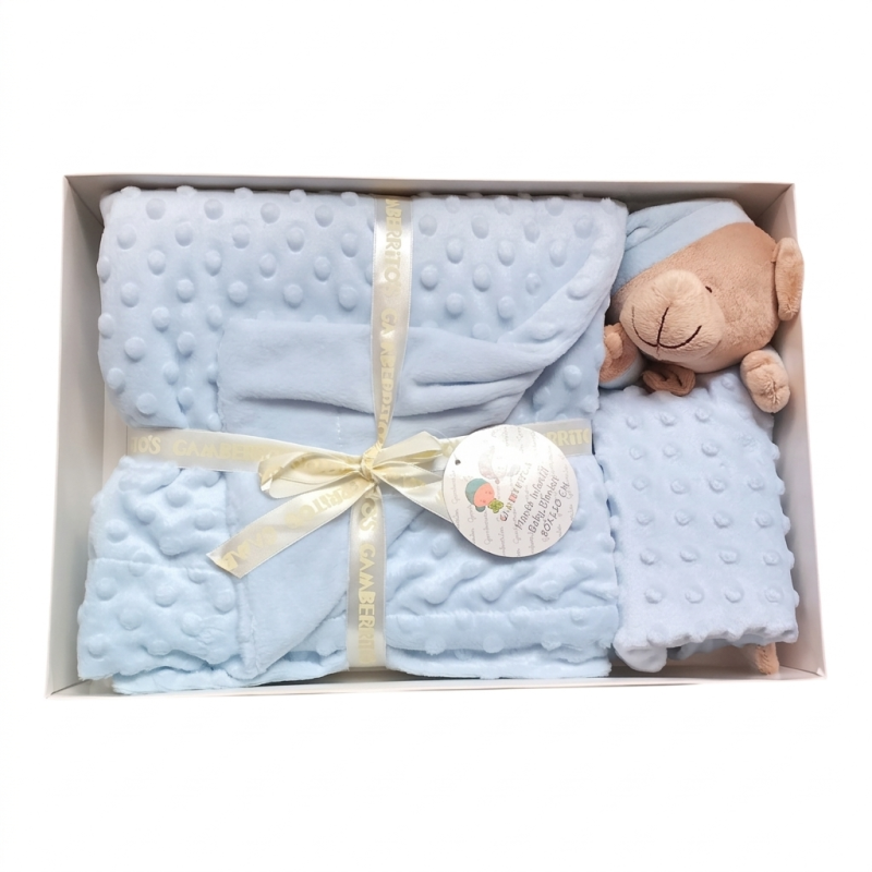 Couverture Bébé + Doudou Gamberritos Bleu – Ensemble Doux en Tunisie