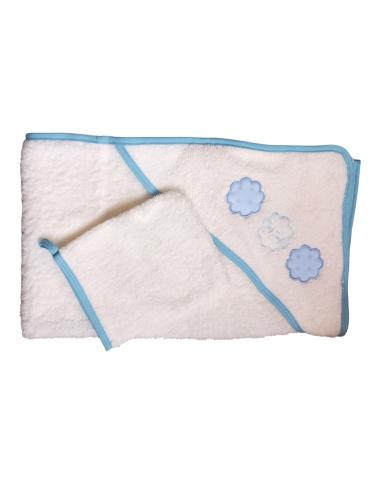 Sortie de Bain Bébé NAF NAF Bleu Très Chic en Tunisie – Douce et Absorbante