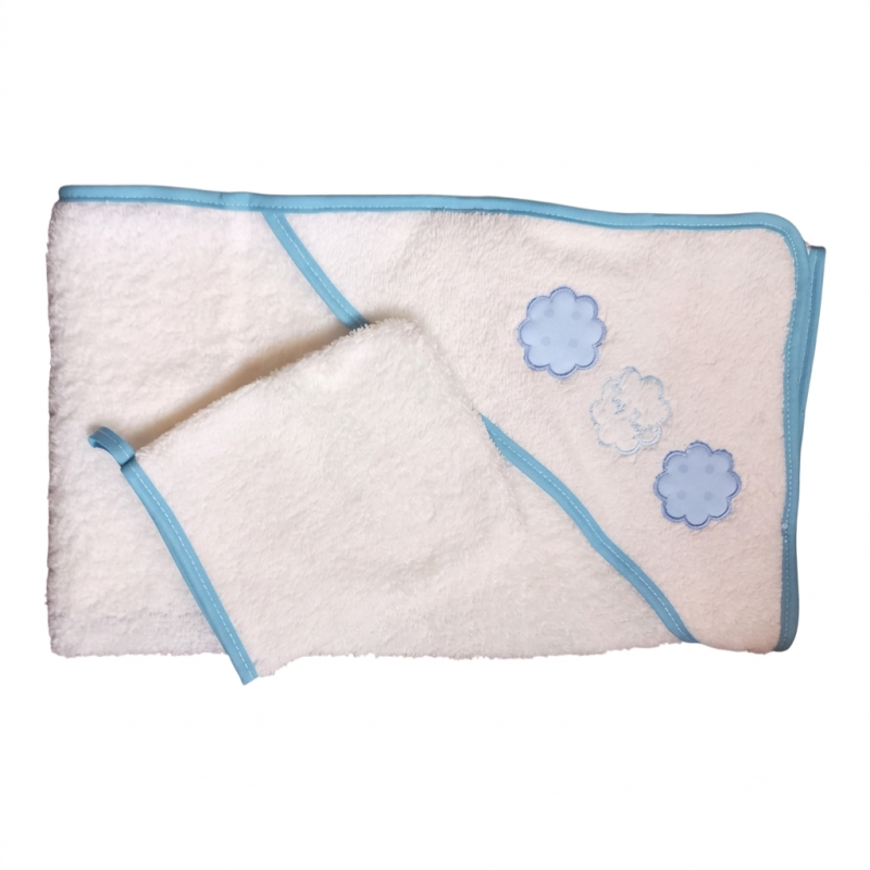 Sortie de Bain Bébé NAF NAF Bleu Très Chic en Tunisie – Douce et Absorbante