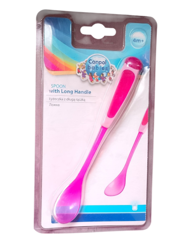 Cuillère souple long manche Canpol Babies rose en Tunisie