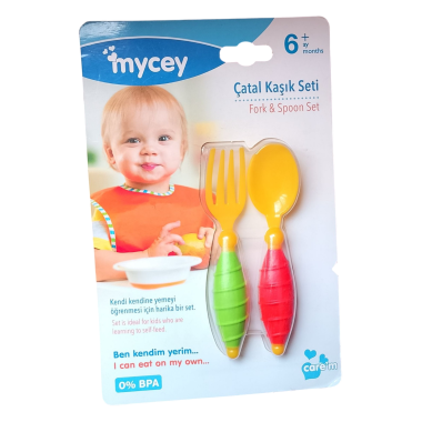 Set de couverts bébé 2 pièces – Cuillère et fourchette sûres et ergonomiques Tunisie