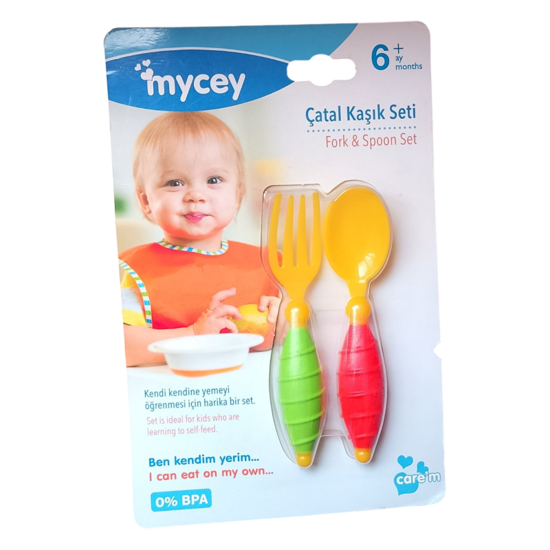 Set de couverts bébé 2 pièces – Cuillère et fourchette sûres et ergonomiques Tunisie