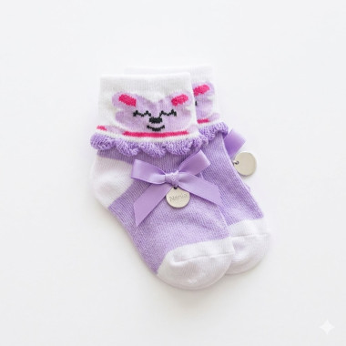 Chaussettes Nouveau-né Violet | Douceur & Style | Babymam
