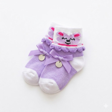 Chaussettes Nouveau-né Violet | Douceur & Style | Babymam