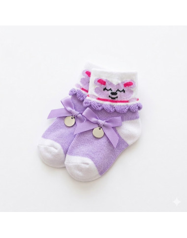Chaussettes Nouveau-né Violet | Douceur & Style | Babymam