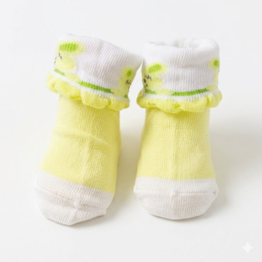 Chaussettes Nouveau-né Jaune | Douceur Éclatante | Babymam