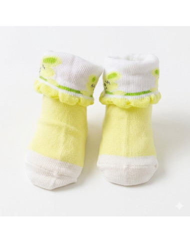 Chaussettes Nouveau-né Jaune | Douceur Éclatante | Babymam