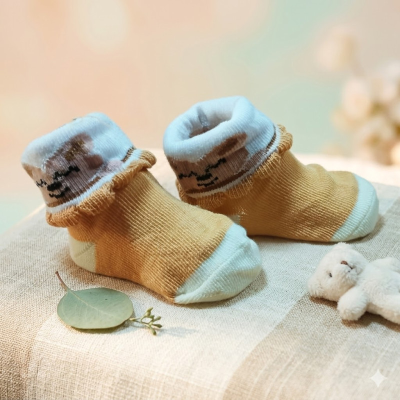 bebe maman chaussette nouveau ne beige pied baby mam