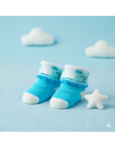 Chaussettes Bébé Nouveau-né bleu ciel — BabyMam