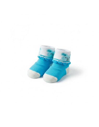 Chaussettes Nouveau-né Bleu | Douceur & Chaleur | Babymam
