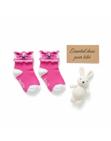 bebe maman chaussette nouveau ne rose pied baby mam