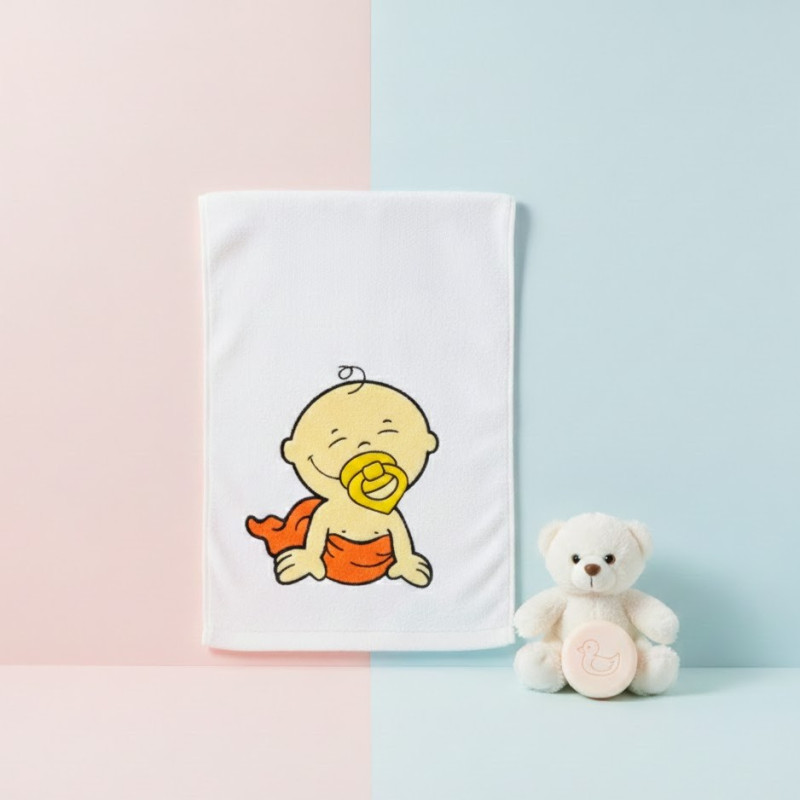 Serviette Bébé Bambino Collection Sourire en Tunisie – Douce et Absorbante