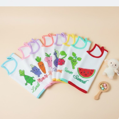 bebe maman bambino lot/7 bavoirs coton  baby mam