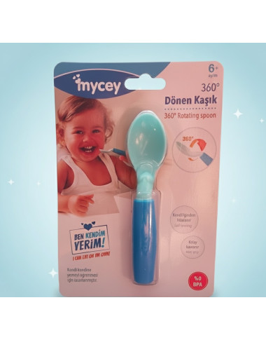 bebe maman mycey cuillere repas bleu selicone baby mam