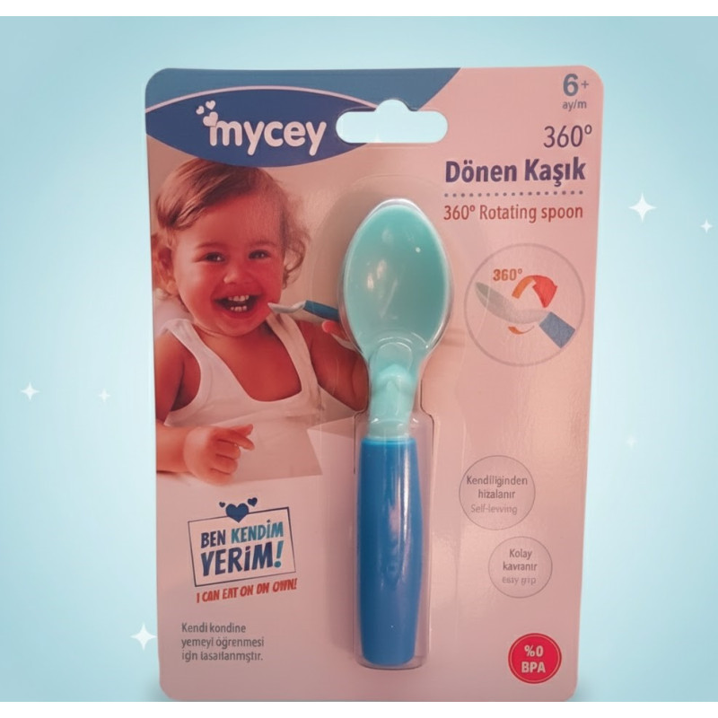 bebe maman mycey cuillere repas bleu selicone baby mam