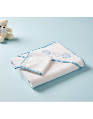 NAF NAF SORTIE DE BAIN BÉBÉ BLEU — BabyMam
