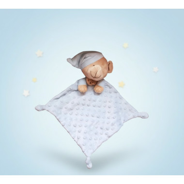 GAMBERRITOS COUVERTURE BÉBÉ AVEC DOUDOU BLEU — BabyMam