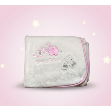 bebe maman couverture raschel elephant rose sommeil calme dormir nouveau ne parc poussette baby mam