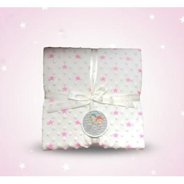 NAF NAF COUVERTURE 80*110 ESTRELLAS ETOILE ROSE — BabyMam