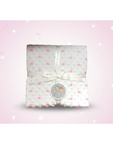 NAF NAF COUVERTURE 80*110 ESTRELLAS ETOILE ROSE — BabyMam